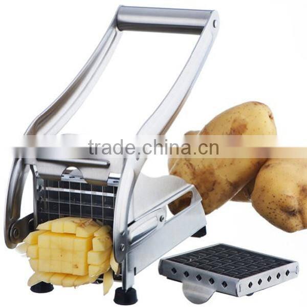 Labor saving stainless steel manual potato chips cutter