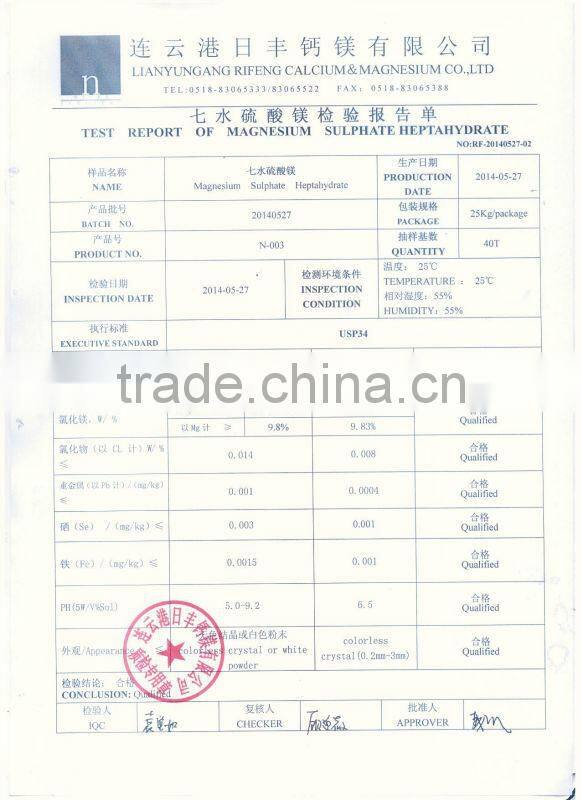 colourless crystal Magnesium Sulphate Heptahydrate, MgSO4.7H2O, kieserite