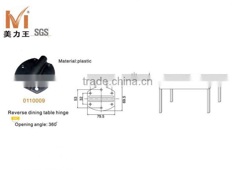 plastic reverse dining table hinge