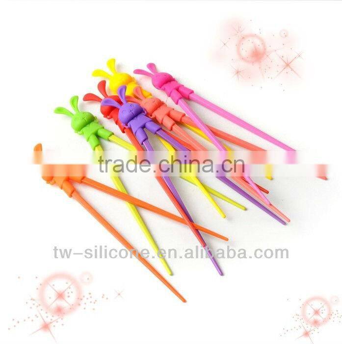 Cute silicone learning chopsticks for kids