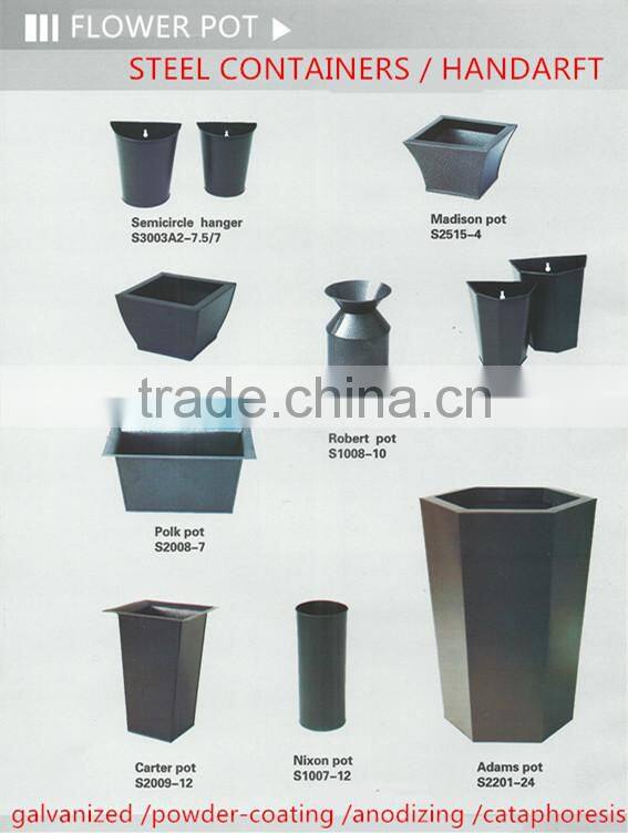 Triangle vase;steel containers handaraft;flower pot