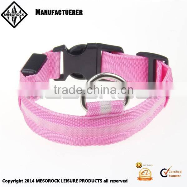 Wholesale Adjustable Sizes with Plastic Snap Closure Pet Collar Led Dog Collar