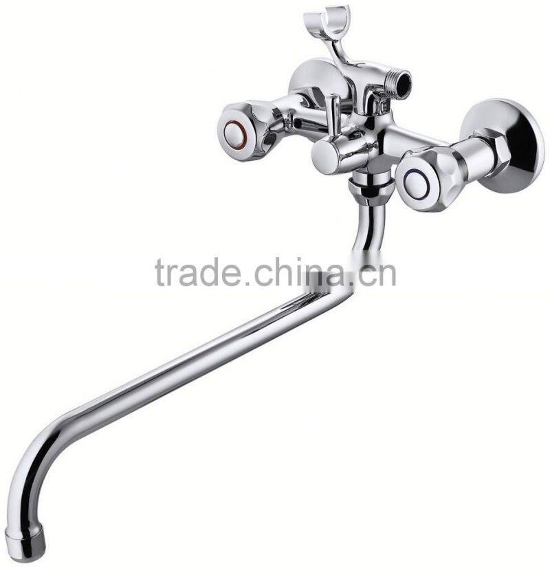Wall Mounted Dual Handles Bath Tub Faucets For Bathroom