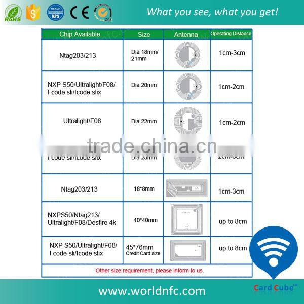 ISO 15693 Library RFID Printable Tags Label For Anti-Theft