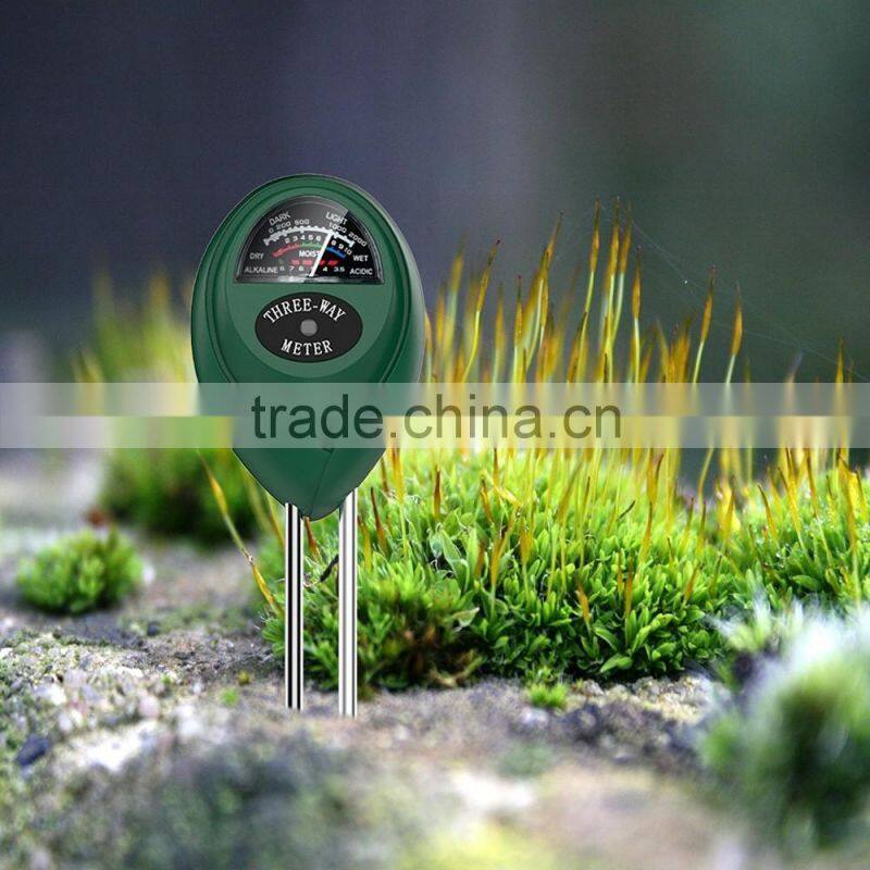 Premium 3-in-1 Soil Tester Meter (Moisture, pH & Light) for Outdoor Plants