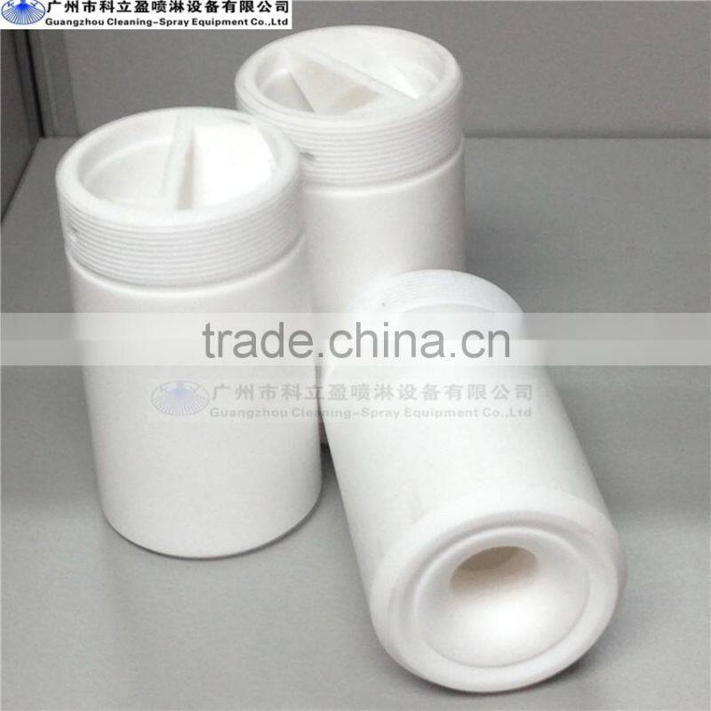 Plastic PTFE full jet spray nozzle