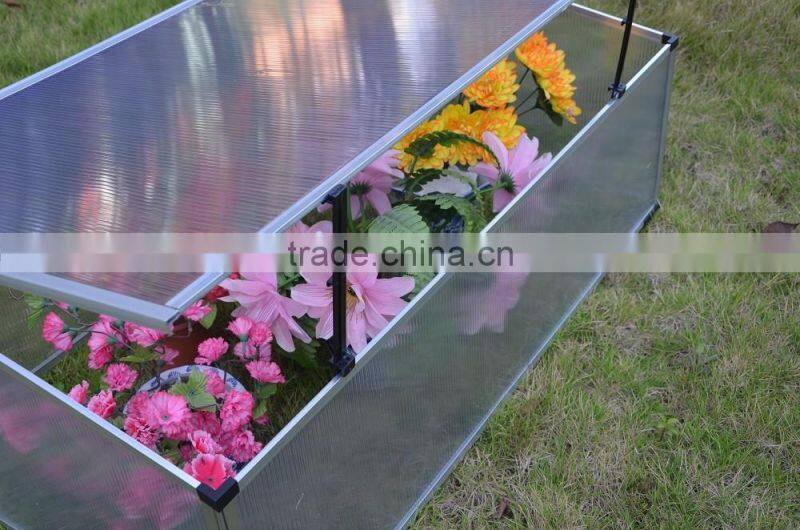 No tool installation low cost 4mm polycarbonate mini cold frame greenhouse for home and garden