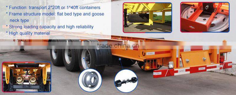High quality 3 axle 40FT container carrier chassis trailer for sale