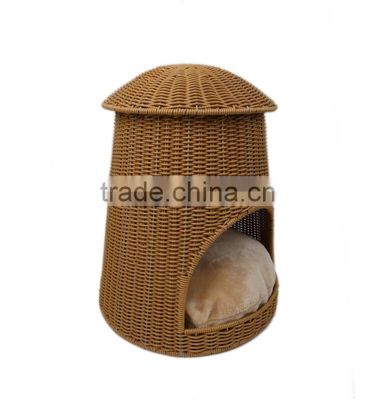 S&D wholesale plastic rattan cat house cat bed cat furniture pet bed made in p.r.c