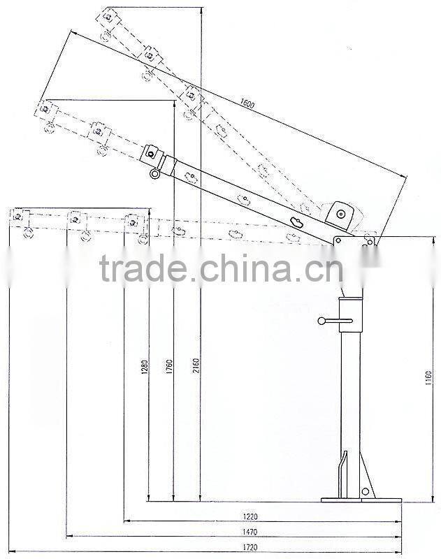 12V 3000lbs electric winch 500kg crane pick-up truck lift crane