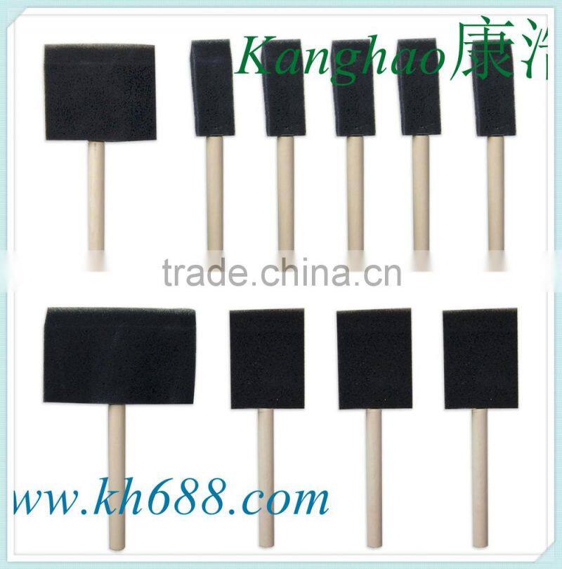 wood handle sponge brush,children using sponge brush,handdrawing brush,sponge painting pen
