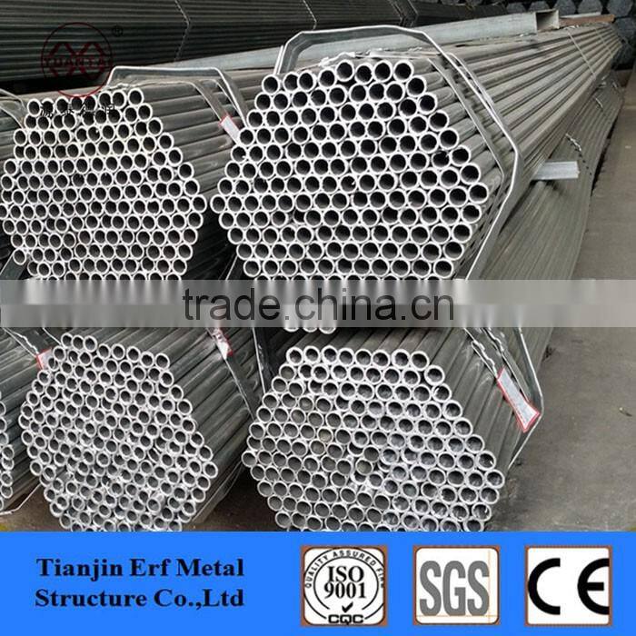 pre galvanized round erw black carbon steel pipe manufacturer price