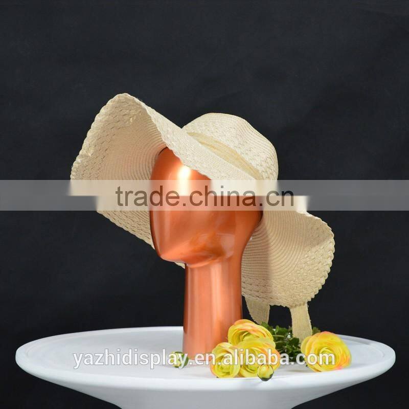 TOP TOP quanlity abstract mannequin wig head with wood base for sale