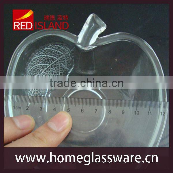 fruit Tray crystal 5 inch apple shape glass bowl for salad
