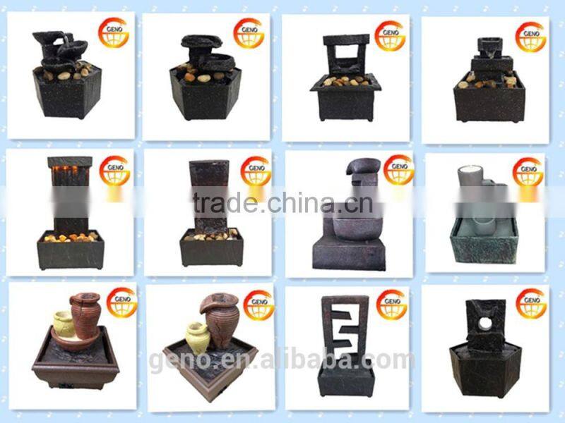Trade assurance resin gift crafts stone finish water fountain