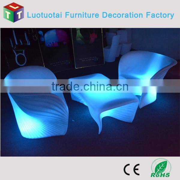 illuminated 3D square multicolor change led seatting cube chair