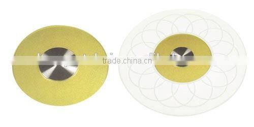 Round table with lazy susan in swivel plates