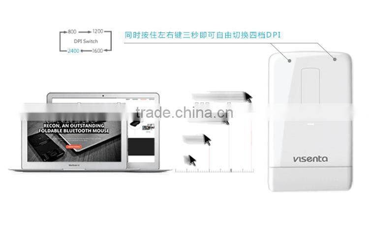 New Arrive Folding Bluetooth Wireless Laser Mouse Thin High-touch Office Gifts Portable Folding Wireless Mouse