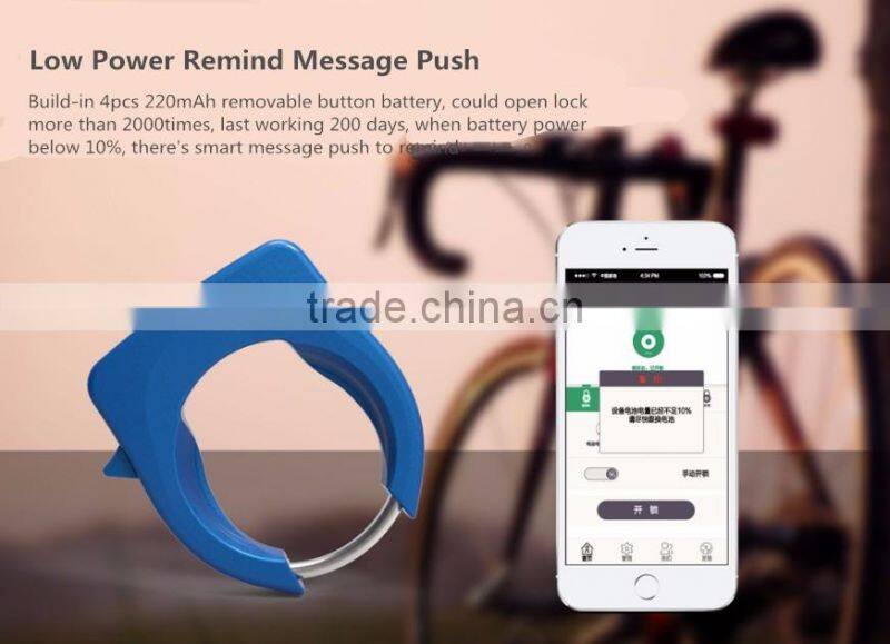 Smart Anti-theft Bluetooth Bicycle Lock, Fashion Horseshoe Design Bicycle Electric Lock With Alarm For Wholesale