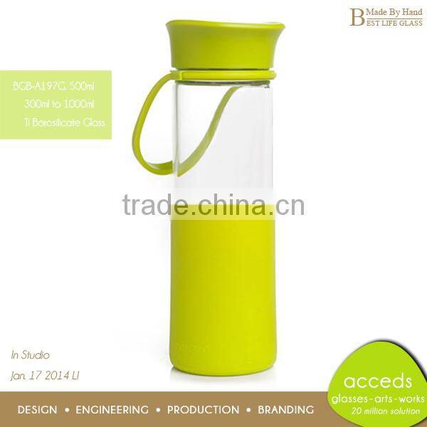 Made-By-Hand Glass Water Bottle