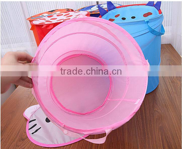 lovely cartoon print folding pop up laundry hamper collapsible laundry basket foldable storage basket