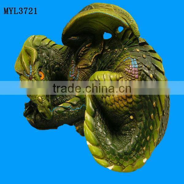 Resin hatching from egg baby dragon statuette