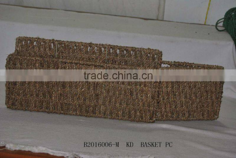 seagrass iron shelf basket