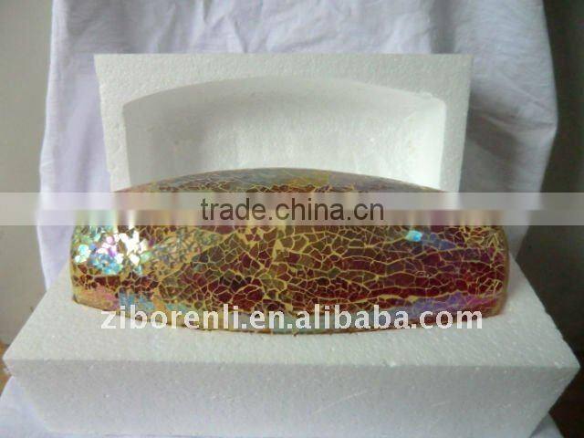 Ruby Red Mosaic Large Glass Art Unique Popular Vase Chinese Wedding Favor