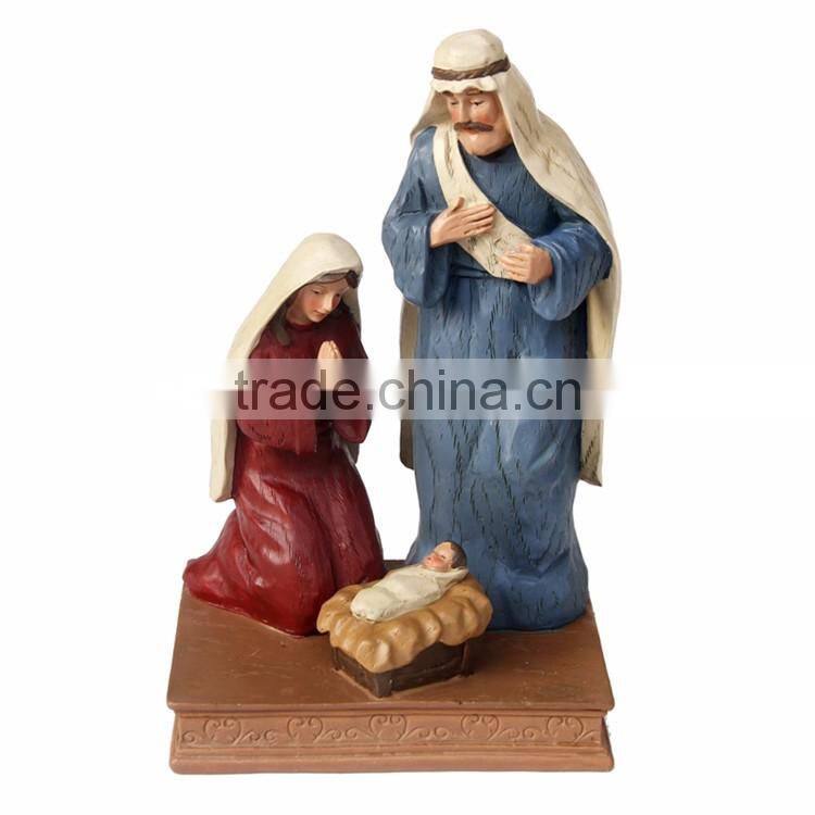 Custom resin nativity the holy family set figurine