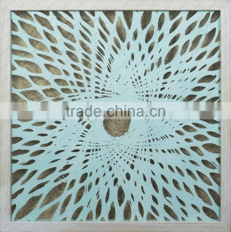 Natural Solid Wooden Shadow Box with Agate Stone