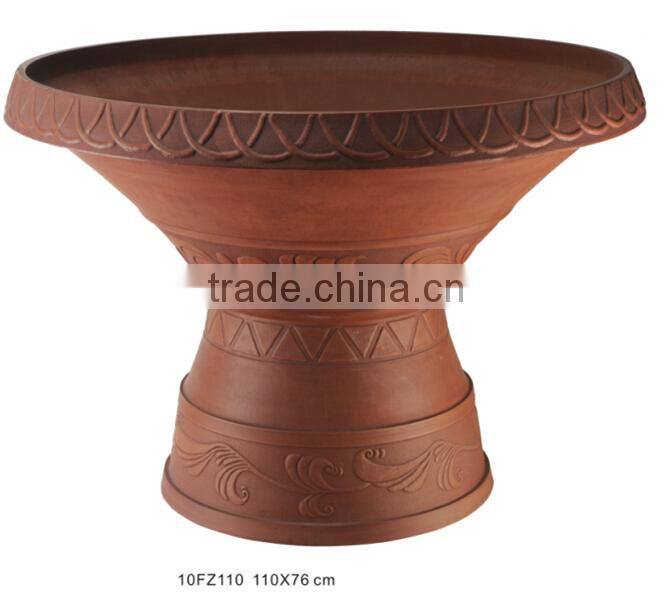 Sculpture Bird Bath Pot with High Heeled Base