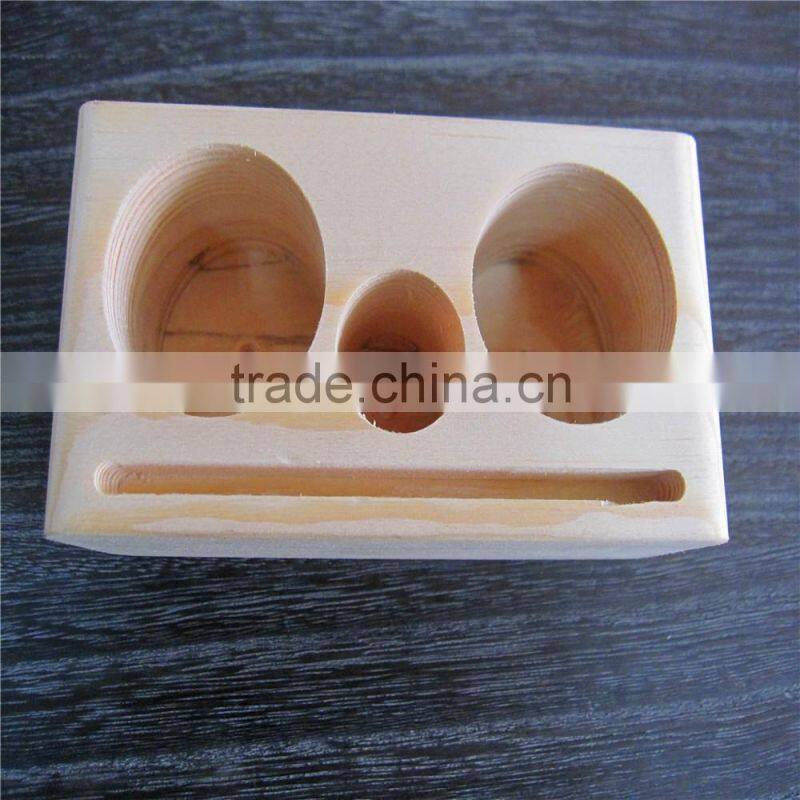 business gifts square wooden base notes card holder