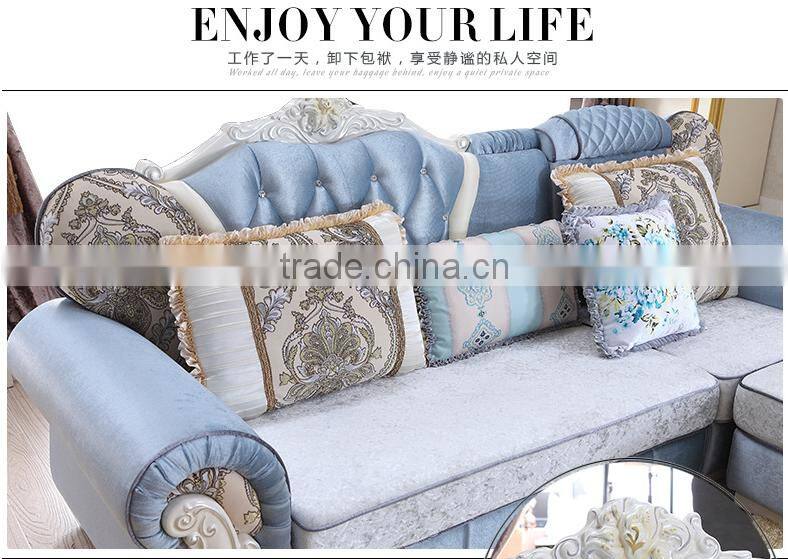 201# Best selling antique Classic Fabric Chaise Lounge /corner sofa/ functional sofa