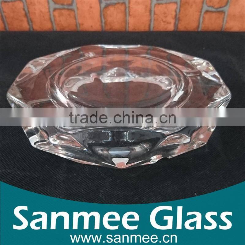 Large Promotional Octagon Crystal Cigar Ashtray