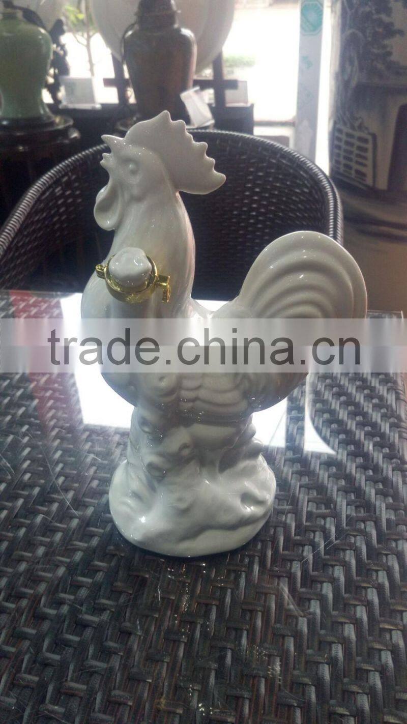 700ml ceramic rooster wine bottle