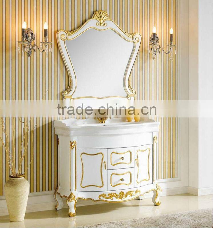 Bisini Bathroom Cabinet set,Bathroom Vanity Cabinet,Hand Carved Mirror Cabinet;Bathroom Furniture(BF08-4027)