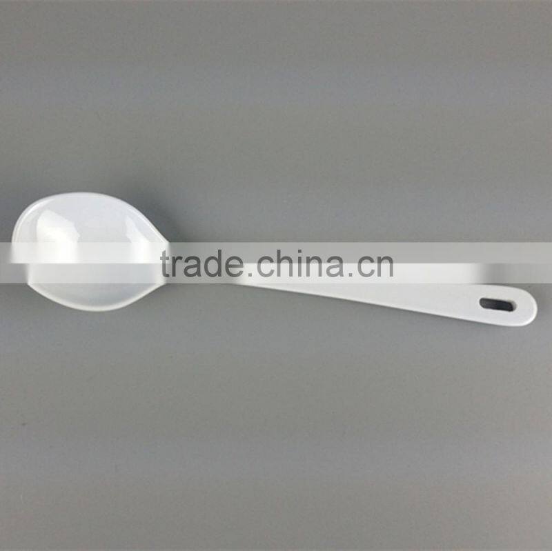 Different size fashion style durable plastic white melamine salad spoon