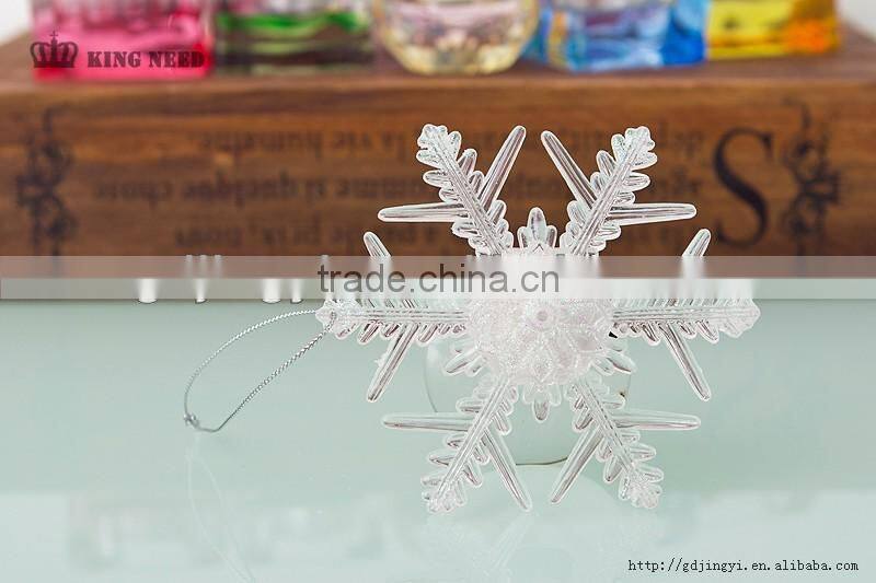 LED electronic light acrylic snowflake hanging Xmas tree ornament