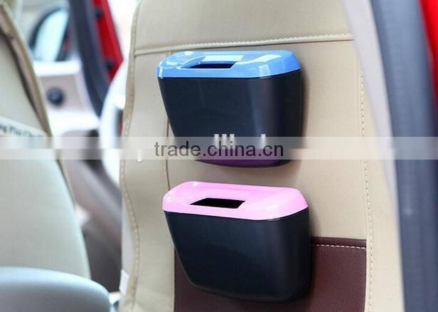 Plastic automobile car door hanging trash bin