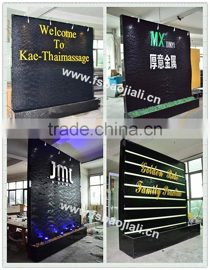 indoor decorative acrylic led water wall screen
