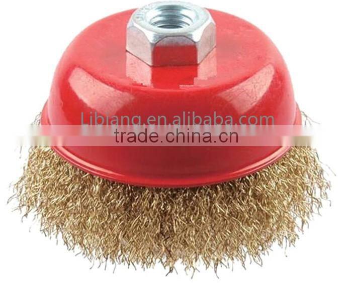 small circular brass wire brush