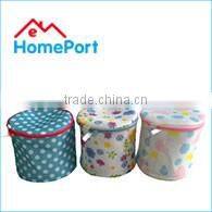 Sandwich Mesh Round Blue Yellow Zipper Underwear Wash Bag