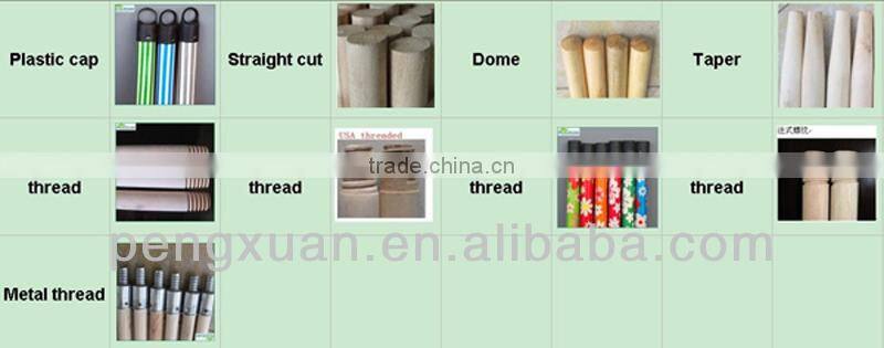 plastic thread flower pvc coated wood mop handle