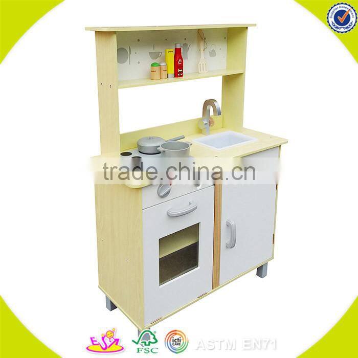 wholesale kids wooden miniature toy kitchen play set W10C114