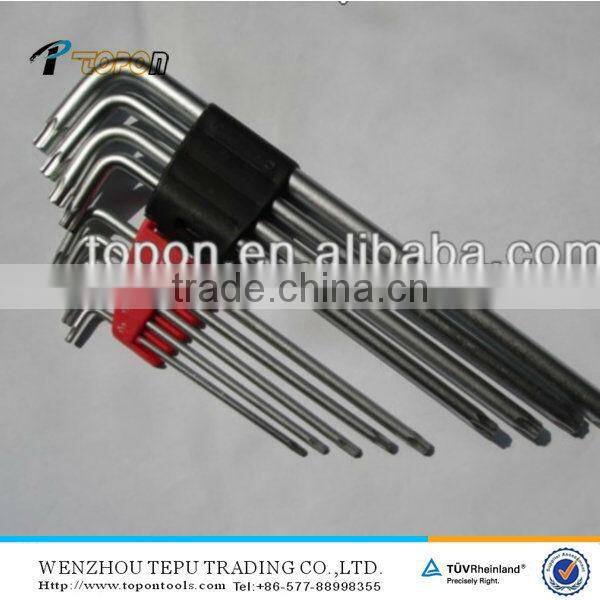 Longer type star key wrench sets