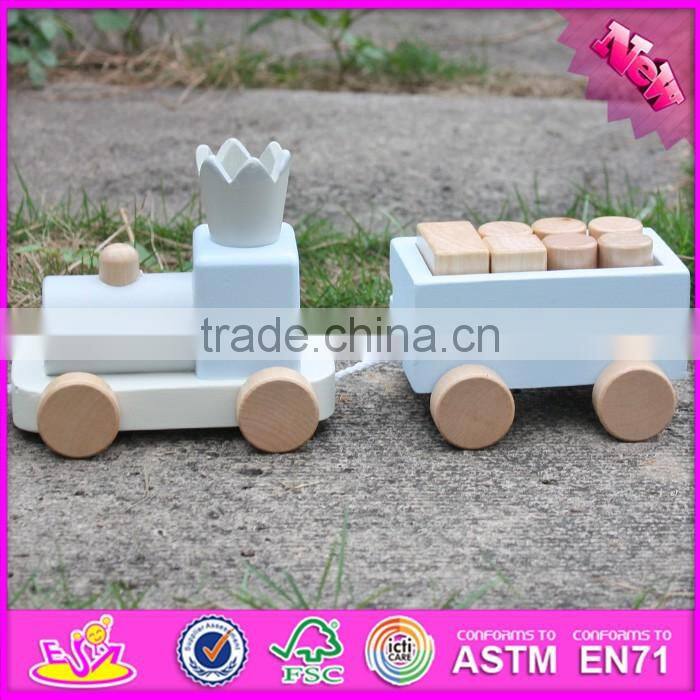 2016 new products wooden train push and pull toys for toddlers W05C075