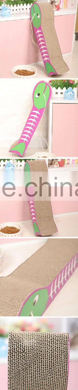 Funny cat scratch board Fishbone for Cat / Funny Pet Toys