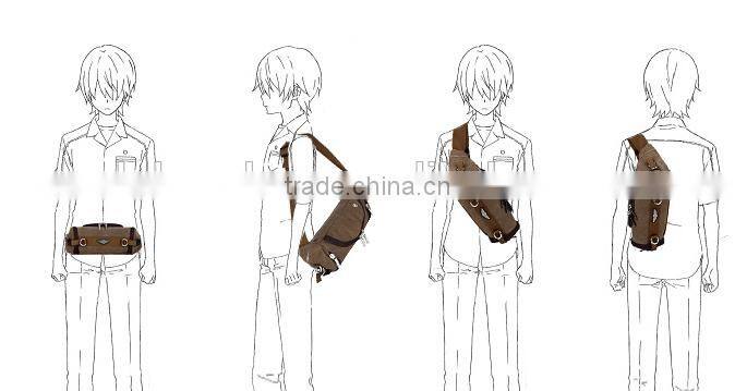 casual outdoor sport brown waist bag for men