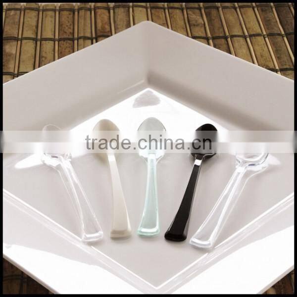 Petite mini tasting spoons disposable cutlery 4" plastic flatware dessert spoons,custom plastic spoons manfuacturer