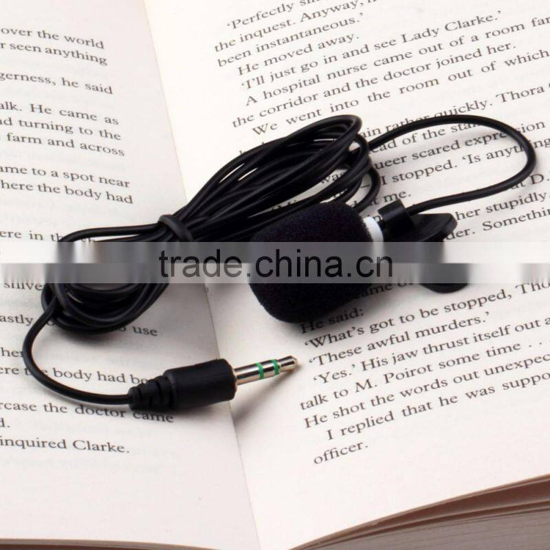 Portable Mini Microphone Speaker 3.5mm Tie Lapel Lavalier Microphone Clip for Lectures Teaching